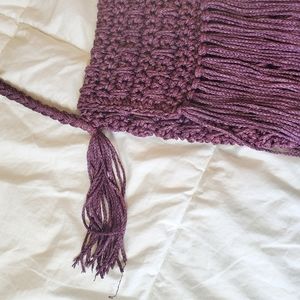 Purple-Burgundy Crochet/Knit crossbody Purse